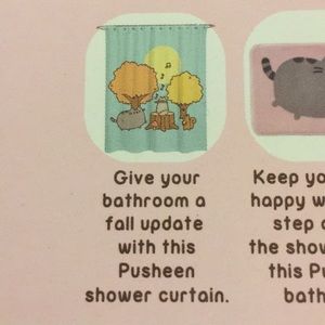 Pusheen the Cat fabric shower curtain